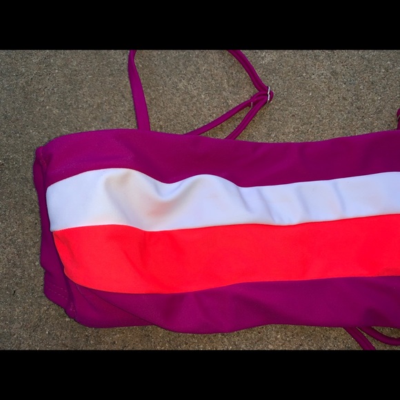 New GB Color Block Bandeau Bikini Top S - Picture 7 of 7